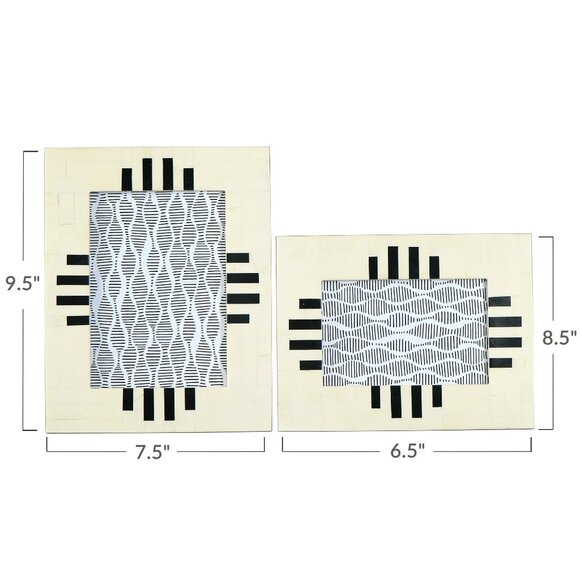 Creative Co-Op Cream/Black Photo Frames, Set of 2 (4x6” and 5x7”)/NWT - Picture 2 of 12